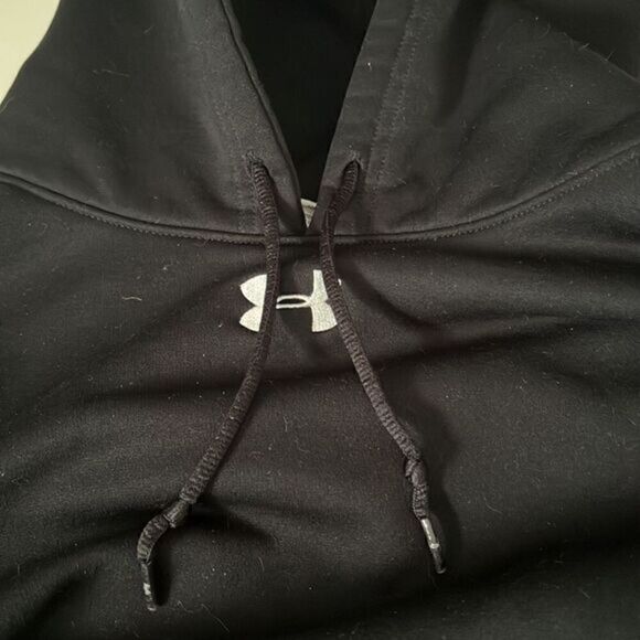 Under Armour Black Kangaroo Pocket Pull On Sweatshirt Hoodie Women's‎  Size S/M - Picture 13 of 14